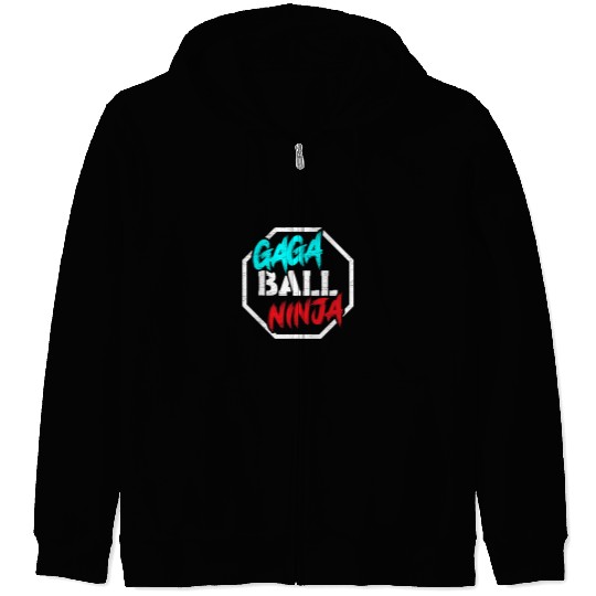 Sport Dodgeball Gaga Ball Ninja Gaga Ball Player Dodgeball Zip Hoodies