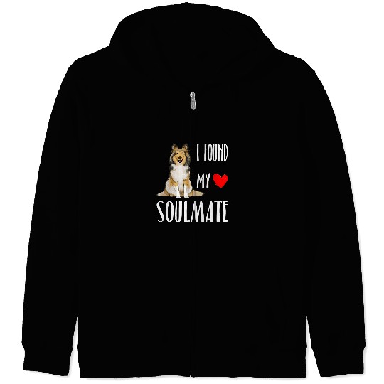 Shetland Pet I Found My Soulmate Shetland Sheepdog Dog Lover  Friend Zip Hoodies