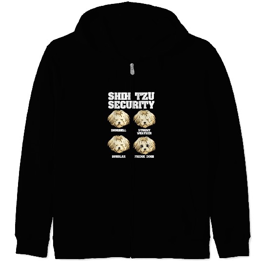Shih Tzu Pet Security Fridge Door Zip Hoodies