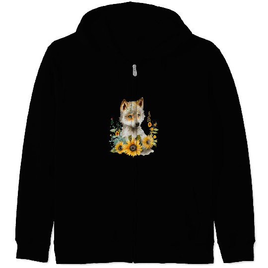 Coyote Mammal Forest Animal Full Moon Odin Mythology22 Zip Hoodies