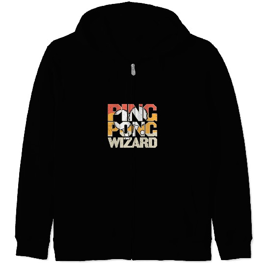Sport Ping Pong Wizard Zip Hoodies