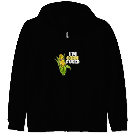 Corn Cob Design For Maize Food Lover 2Im Cornfused Zip Hoodies