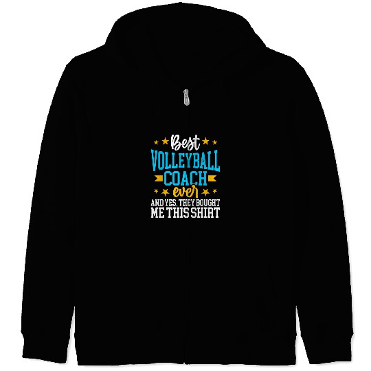 Sport Volleyball Funny Volleyball Fan Graphic Women and Men Volleyball Coach Zip Hoodies