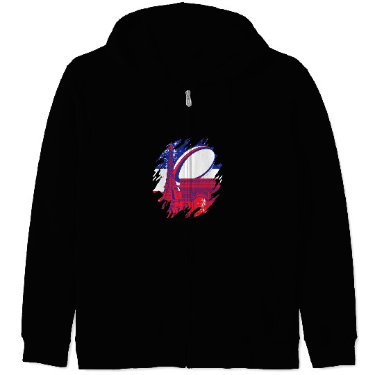 Sport Rugby France Rugby Jersey Rugby XV France la tour eiffel Zip Hoodies