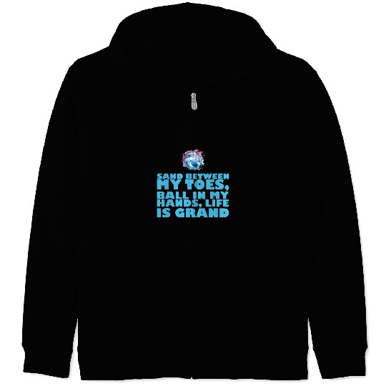 Discover Sport Volleyball Player Coachs Training Game Beach Volleyball 1 6 Zip Hoodies