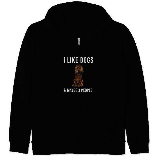 Boykin Spaniel Pet Funny I Like Boykin Spaniel Dogs And Maybe 3 People Zip Hoodies