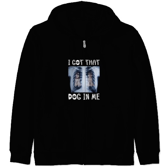 Husky Pet I Got That Dog in Me Xray Meme Funny Siberian Husky Zip Hoodies