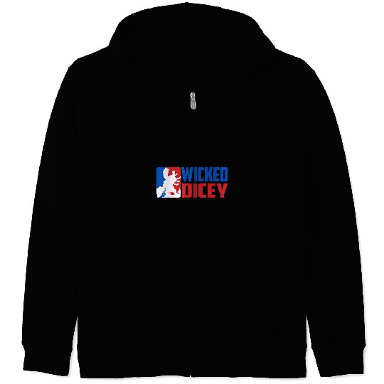 Sport Baseball Wicked Dicey Baseball Logo Style Zip Hoodies