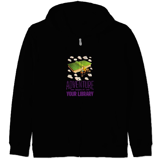 Discover Summer Reading Program 2024 Adventure Begins at Your Library 24 Zip Hoodies