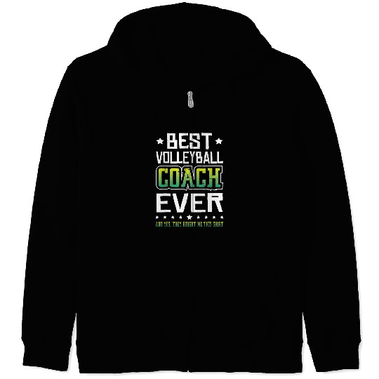 Funny Volleyball Lover Graphic Women Men Volleyball Coach Zip Hoodies