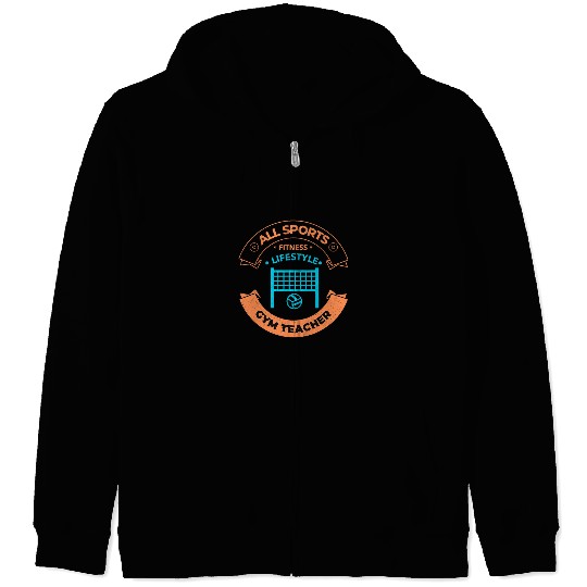 Sport Volleyball Gym Teacher s Volleyball Coachs s Volleyball Coach Zip Hoodies