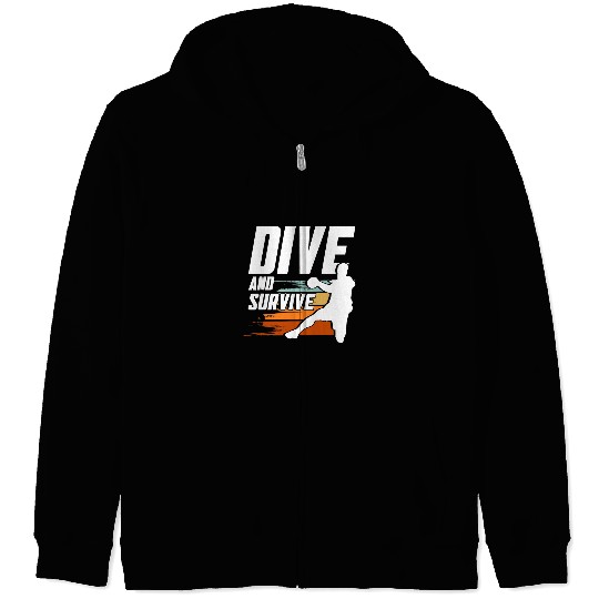 Sport Dodgeball Dive And Survive Gaga Ball Dodgeball Game 1 Zip Hoodies