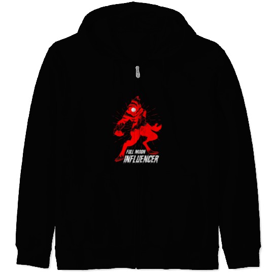 Coyote Mammal Full Moon Influencer Design For Werewolfs Movies Lovers 7 Zip Hoodies