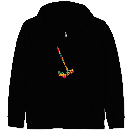 Sport Croquet Tie Dye Rainbow Kids Boys Teenage Men Girls Cool Zip Hoodies