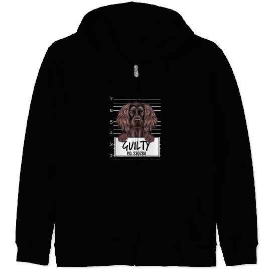 Boykin Spaniel Pet Funny Boykin Spaniel Mugshot Guilty Zip Hoodies