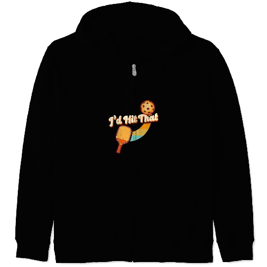 Sport Pickleball Player Pickle Ball Mens Womens 23 Zip Hoodies