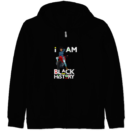 Melanin Bike Rider Black Queen Women Motorcycle Biker Riding 22 Zip Hoodies