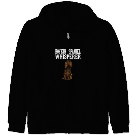 Boykin Spaniel Pet Wisperer Funny Dog Lover Zip Hoodies
