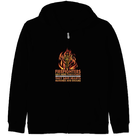 Volunteer Firefighter Fireman Firetruck Fires Department 214 Zip Hoodies