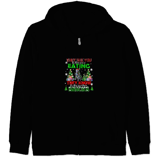 Cane Corso Pet They See You When Youre Eating Snacks xmass Lover Zip Hoodies
