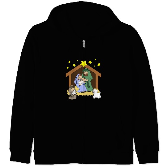 Nativity Scene Zip Hoodies