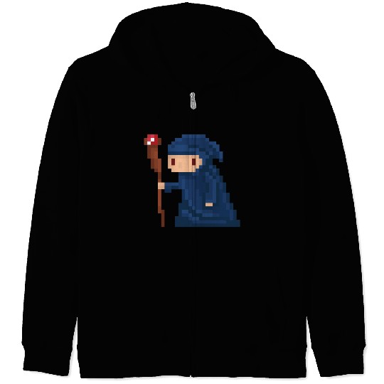 Pixel wizard Zip Hoodies