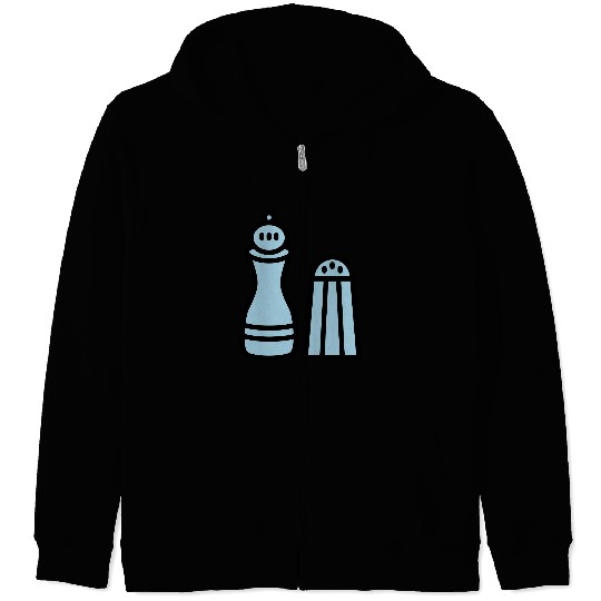 pepper grinder salt shaker Zip Hoodies