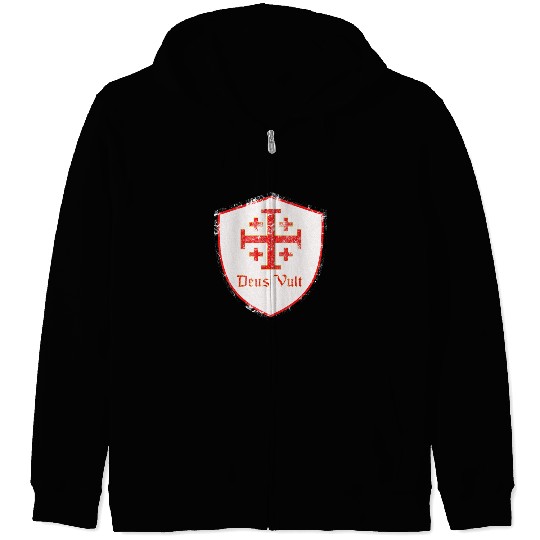 Deus Vult Zip Hoodies