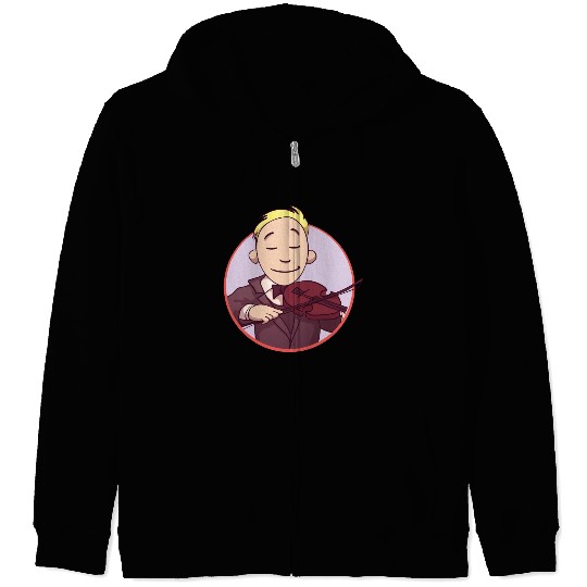 Violin Player Zip Hoodies