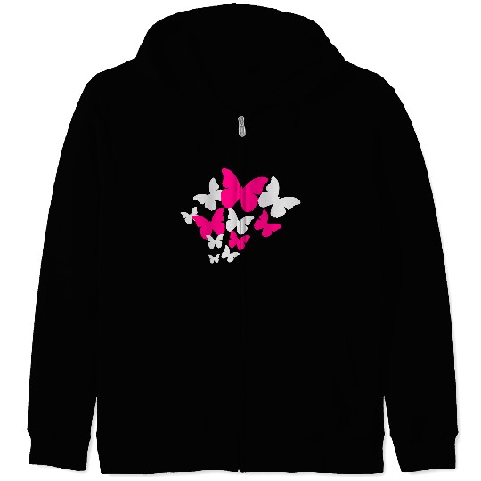 Butterflies Swarm Zip Hoodies