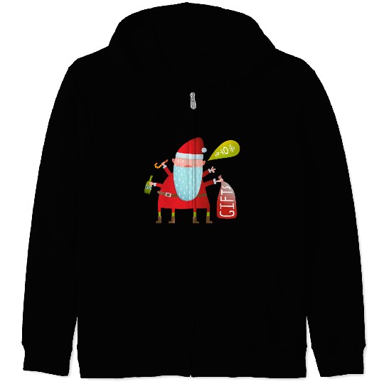 Santa Claus Zip Hoodies