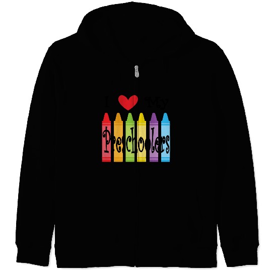preschool teacher Zip Hoodies