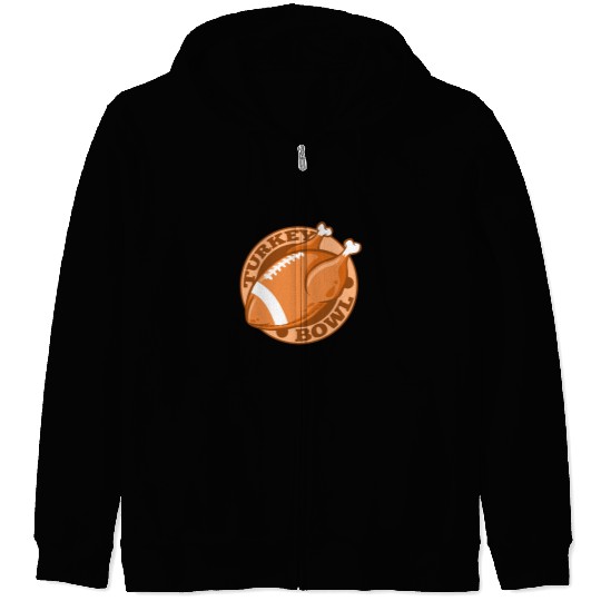 Turkey Bowl American Football Thanksgiving Zip Hoodies