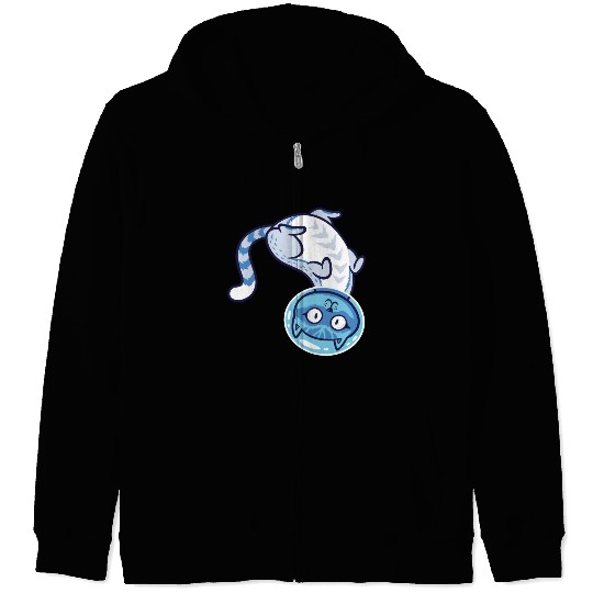 Space cat Zip Hoodies