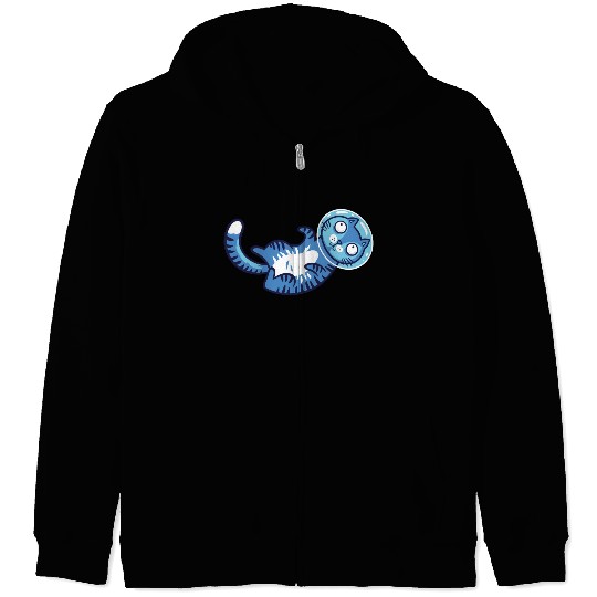 Space cat Zip Hoodies