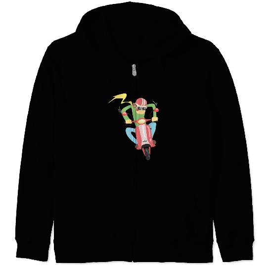 Scooter driver Zip Hoodies