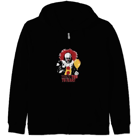 Creepy Pennywise LIGHT Version Art Character Zip Hoodies