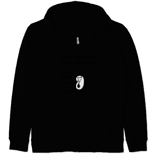 ► Math Post Grad Quadratic Equation & Klein Bottle Zip Hoodies