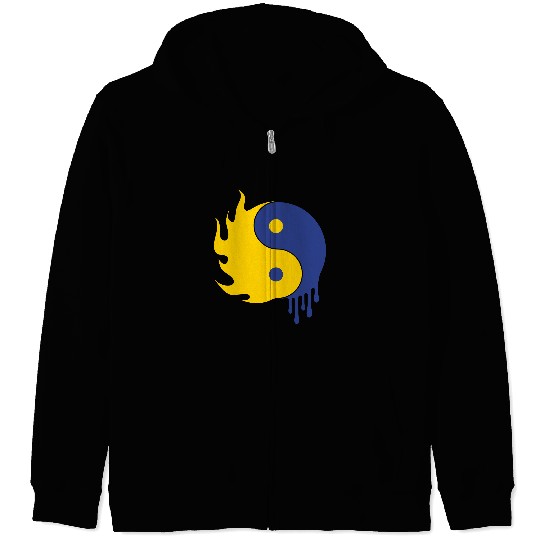 Ying Yang Zip Hoodies