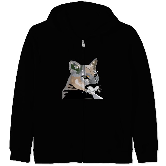Cougar,Puma,Mountain Lion Zip Hoodies