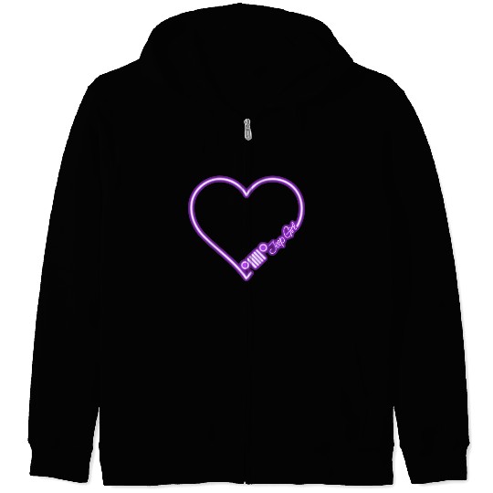 Jeep Love Purple Neon Zip Hoodies