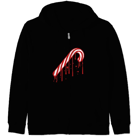drop graffiti melt stamp candy cane tasty candy su Zip Hoodies