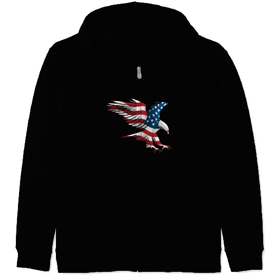 Patriotic American Eagle Zip Hoodies