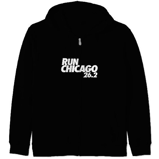 run chicago Zip Hoodies