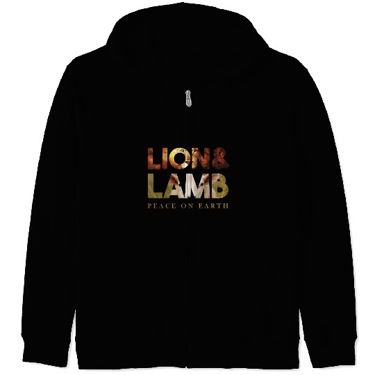 The lion and the lamb Zip Hoodies