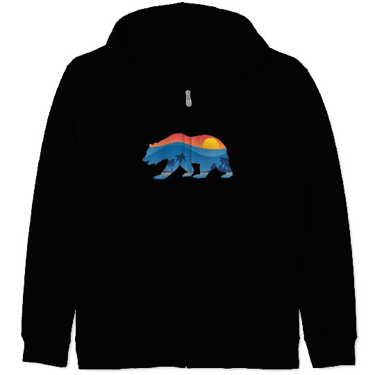 California Bear Zip Hoodies