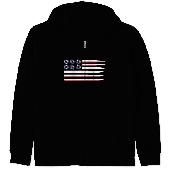 Ammo product - American Flag - Gun Owner Gifts Zip Hoodies