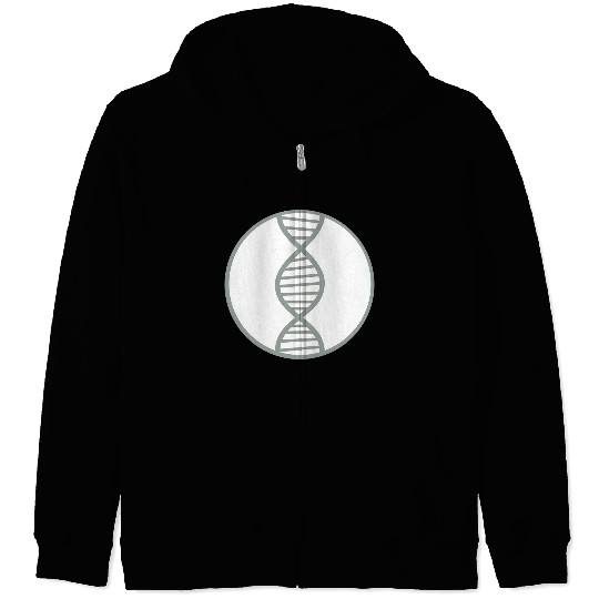 researcher dna circle logo science gene spiral lab Zip Hoodies