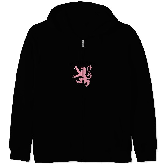 Cute Scottish rampant lion light pink Zip Hoodies