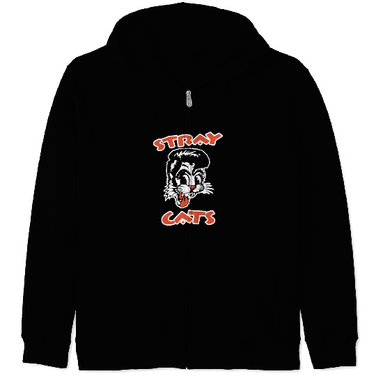STRAY CATS Rockabilly Cool Cat Tattoo Zip Hoodies